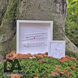 Personalized framed city map | Your special place as a 3D keepsake | Gift for couples image 2