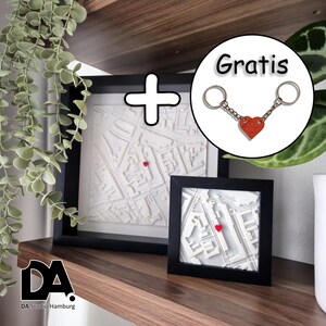 3D Stadtkarte als personalisierter Druck | Lieblingsort als Kunstwerk | Geschenk für Reiseliebhaber & Weltenbummler