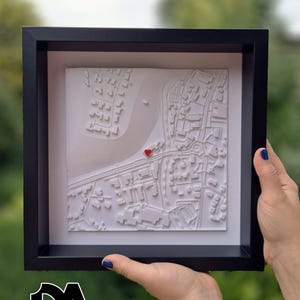 Personalized framed city map | Your special place as a 3D keepsake | Gift for couples image 9