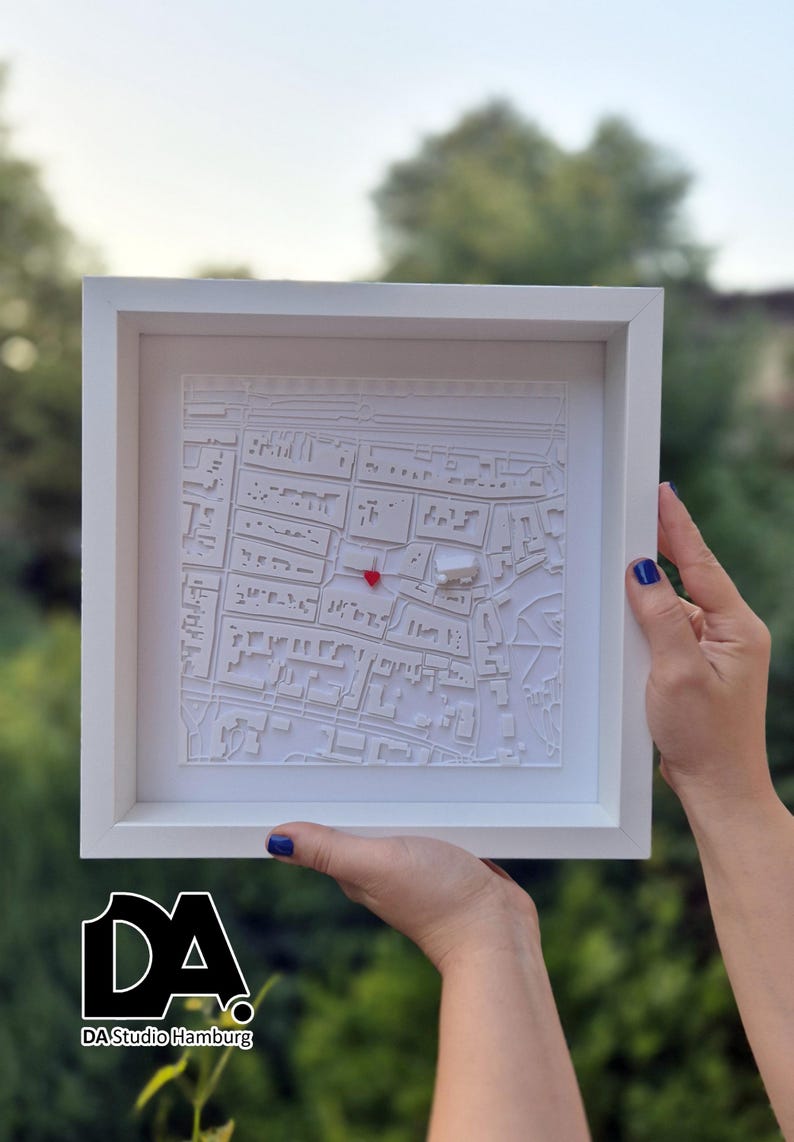 Personalized framed city map | Your special place as a 3D keepsake | Gift for couples image 10