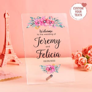 Benutzerdefinierte Acryltafel mit Namen Hochzeitsgeschenke Jahrestag Geschenke