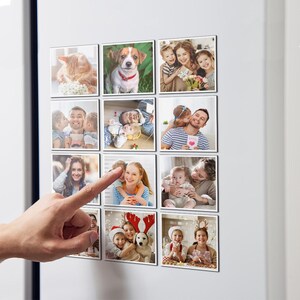 Aimants pour réfrigérateur en papier pour cartes photo personnalisés - Lot de 12 aimants pour photo personnalisés pour la maison ou les cadeaux