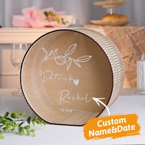 Personalisierte Hochzeitskarte Box Geschenk für Paar - Benutzerdefinierte Hochzeit Memory Box Andenken & Jubiläumsgeschenk