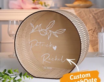 Personalized Wedding Card Box: Custom Wood Memory Keepsake