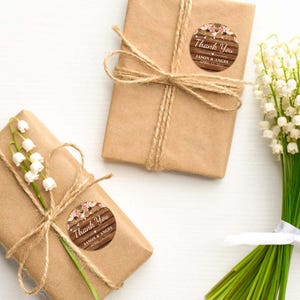 Adesivos personalizados de agradecimento, redondos, etiquetas para lembrancinhas de casamento e aniversário para presentes
