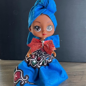 Muñecas afroamericanas con vestidos de muñeca hechos a mano con estampados africanos - Tienda propiedad de negros, regalos para niñas negras