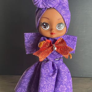 Muñecas afroamericanas con vestidos de muñeca hechos a mano con estampados africanos - Tienda propiedad de negros, regalos para niñas negras