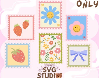Spring Floral Stamps , DIGITAL FILE only, spring stamps,