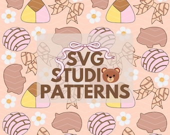 Wzór bezszwowy Pan dulce, TYLKO PLIK CYFROWY, Latino, Concha Seamless tylko plik,