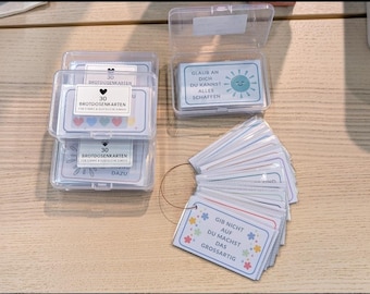 Biglietti di incoraggiamento per la merenda dei bambini | 30 biglietti con affermazioni positive | Aumenta l'autostima | Regalo per il ritorno a scuola | Impermeabili e lavabili