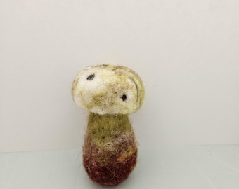 Needle felted mushroom, realistic felt devil's bolete, wool mushroom Satan's fungus
