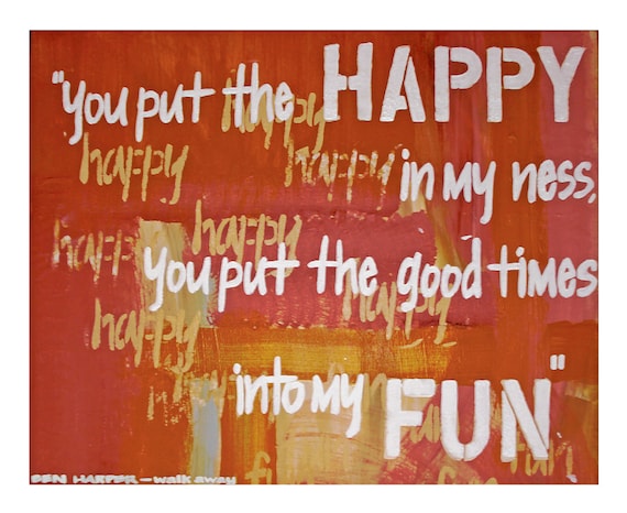 SALE Ben Harper Lyrics Print // Walk Away // Music Art ...