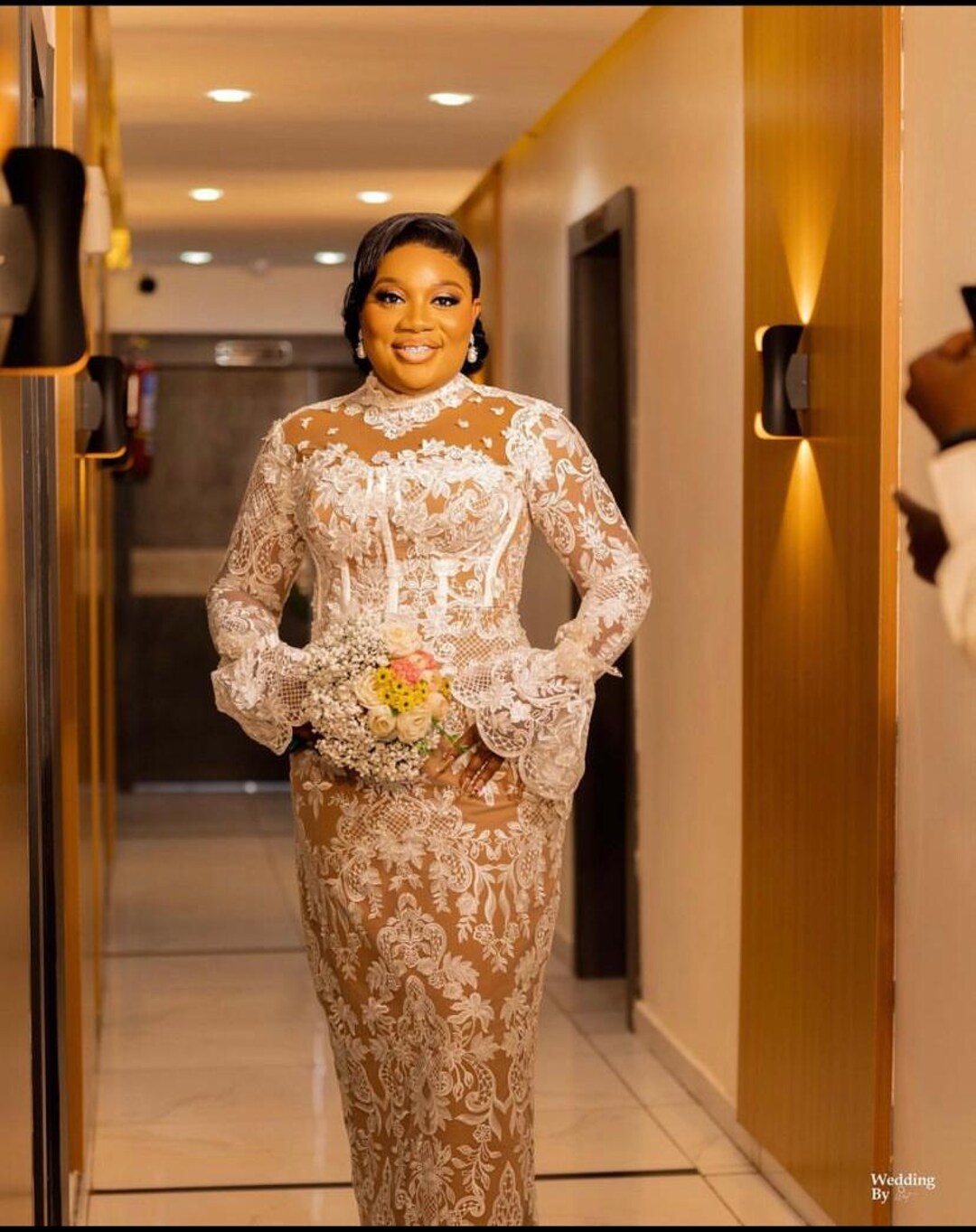 African Bride Traditional Attire, Corset Blouse/ Straight Skirt ...