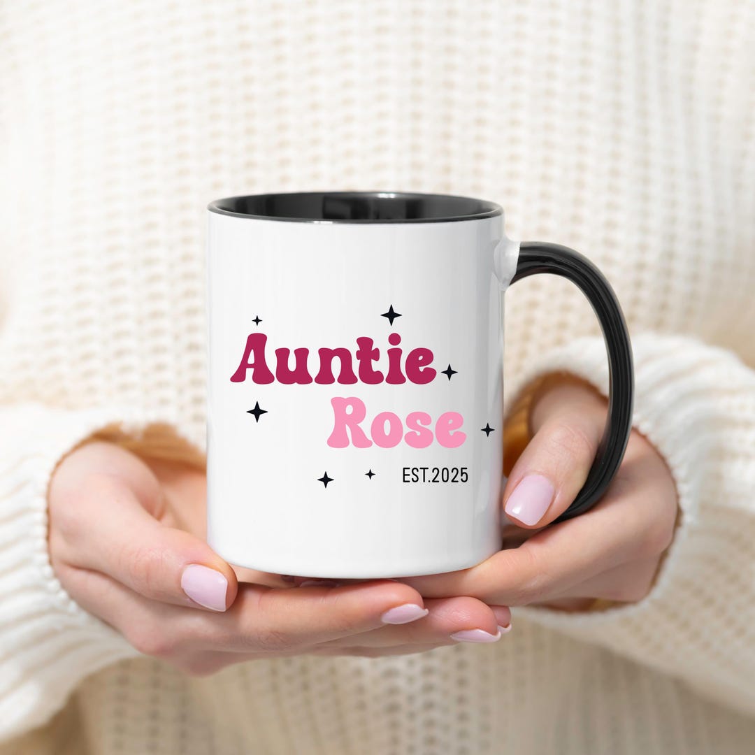 Personalized Aunt and Uncle Mug, Custom Pregnancy Reveal for New Auntie ...