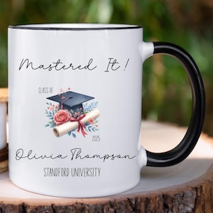 Personalized Gift for College Graduation, Mba Graduation Gift, Graduation Mug for Masters, Masters Degree Mug, Mastered It 2025 Mug