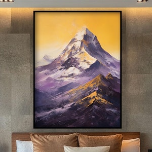 Mountains, 100% Hand Painted , Abstract Oil Painting, Textured Canvas Art, Living Room Wall Decor, Acrylic Painting for Home Or Office