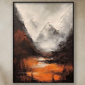 Mountain, 100% Hand Painted , Abstract Oil Painting, Textured Canvas Art, Living Room Wall Decor, Acrylic Painting for Home Or Office