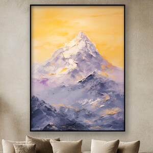 Mountain, 100% Hand Painted , Abstract Oil Painting, Textured Canvas Art, Living Room Wall Decor, Acrylic Painting for Home Or Office
