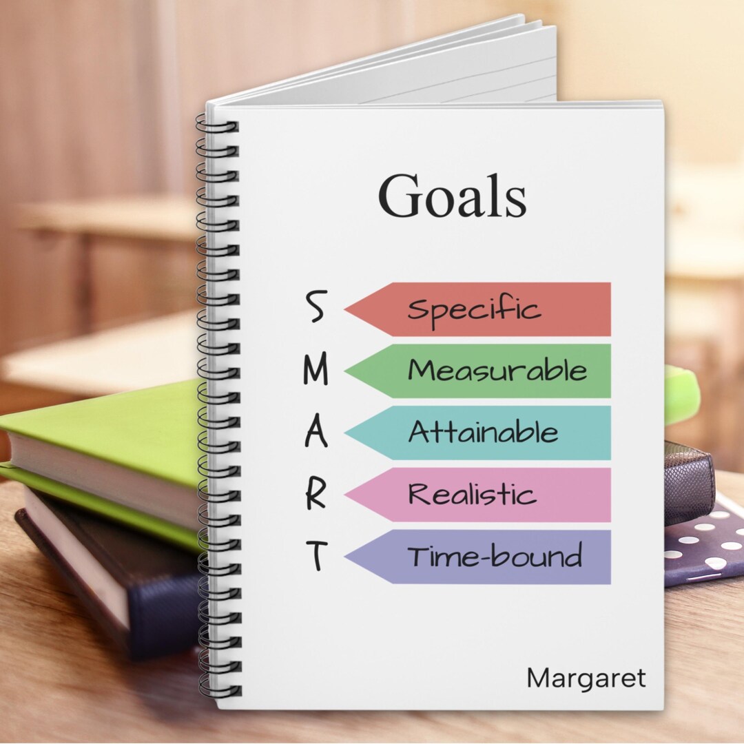 SMART Goals Spiral Notebook Personalized Goal Tracker Journal Diary ...