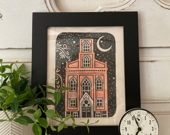 Taft's Alehouse Block Print: Cincinnati Over-the-Rhine Art