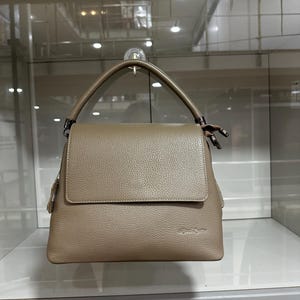 Beige Damen Umhängetasche Jumbo Ledertasche, Slouchy Hobo Bag, Echte Lammleder Ledertasche für Frauen - Kleine Extra Space - Slouchy Hobo