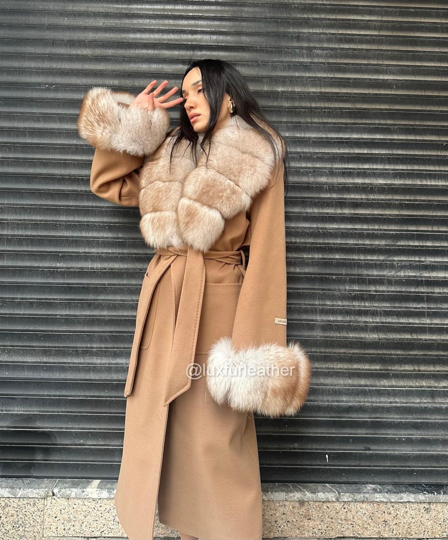 ロシアンセーブル コート ロシアン セーブル ファーム ロング コート 