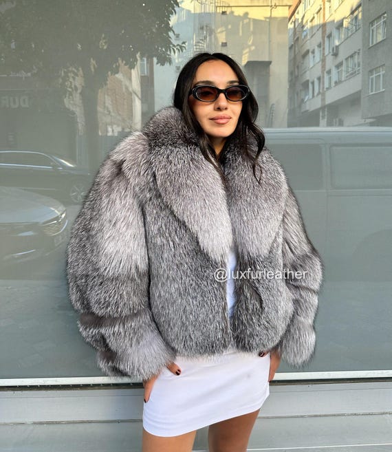 Pelzjacke Wo Kann Man Echtfell Jacken Kaufen Pelzjacke Aus Echtem  Silberfuchsfell Pelz Fell Felljacke