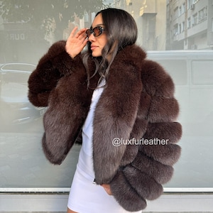 Premium Fox Fur Jacket-Limited Quality Fur-Ultra Soft Look-Women Fox Fur Jacket- Women Natural Fox Fur- Fox Jacket- Premium Quality Fur 28