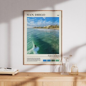 San Diego Wall Art, California Printable Poster, San Diego Photo, Urban Home Decor, Gift for Travel Lovers, Digital Print with Color Palette