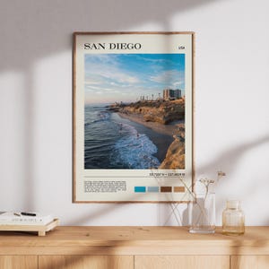 San Diego Wall Art, California Printable Poster, San Diego Photo, Urban Home Decor, Gift for Travel Lovers, Digital Print with Color Palette