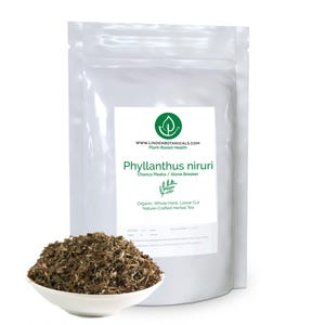 Dried, cut and sifted loose-leaf Stone Breaker: Phyllanthus niruri, Chanca Piedra, Quebra Pedra, Gale of the Wind.