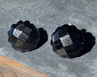 Victorian Whitby Jet Mourning Earrings