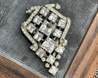 Edwardian/ Art Deco Rhinestone Dress Clip-