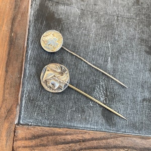 Victorian/Edwardian Antique PALLAS God of War Vermeil Stick Pins (sold individually)-