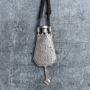 Art Deco Sterling Perfume Pendant w/original cord and Sterling Components