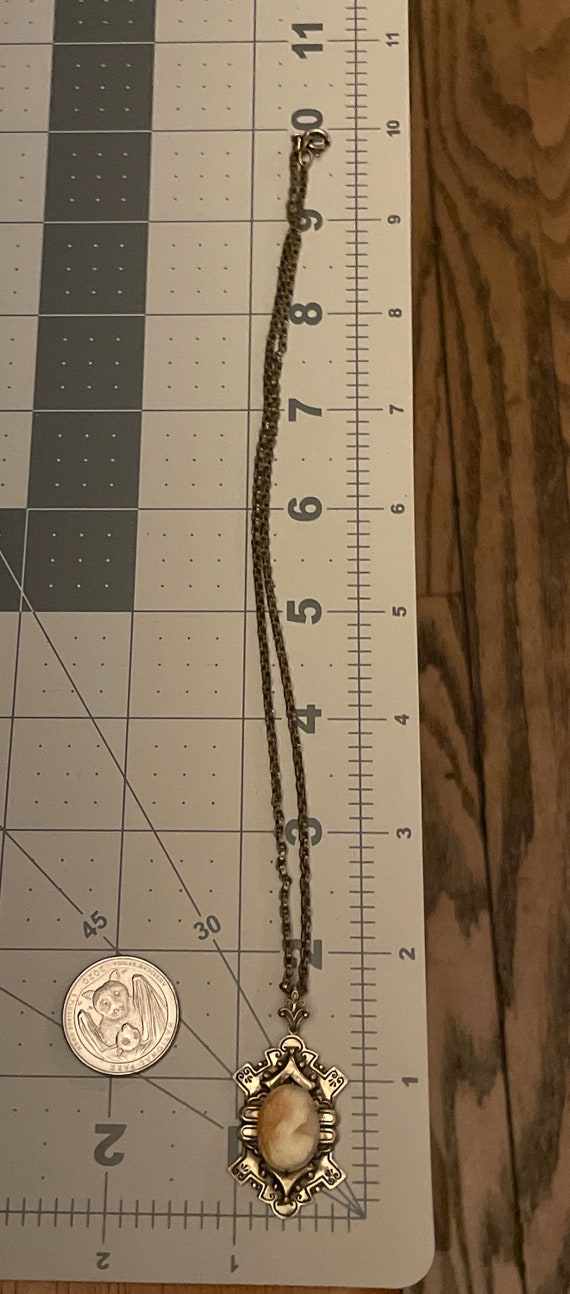 Edwardian Bronze Cameo Necklace - image 7