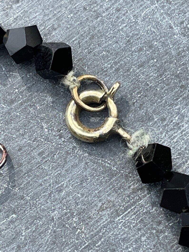 Victorian Mourning French Jet Choker and Drop Earrings Set image 3