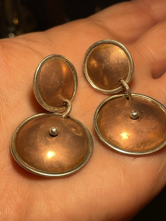 Vintage Copper Sterling Handmade Earrings - image 8