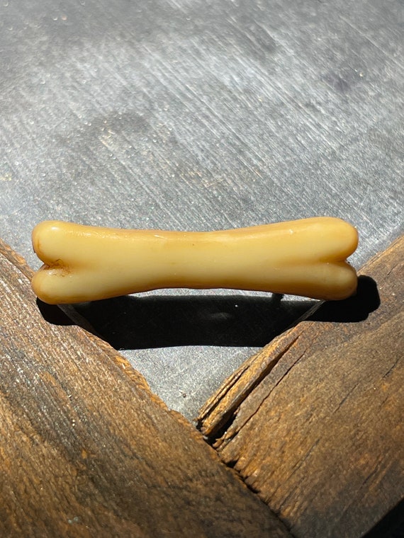 Mid Century Japan Carved Bone Brooch