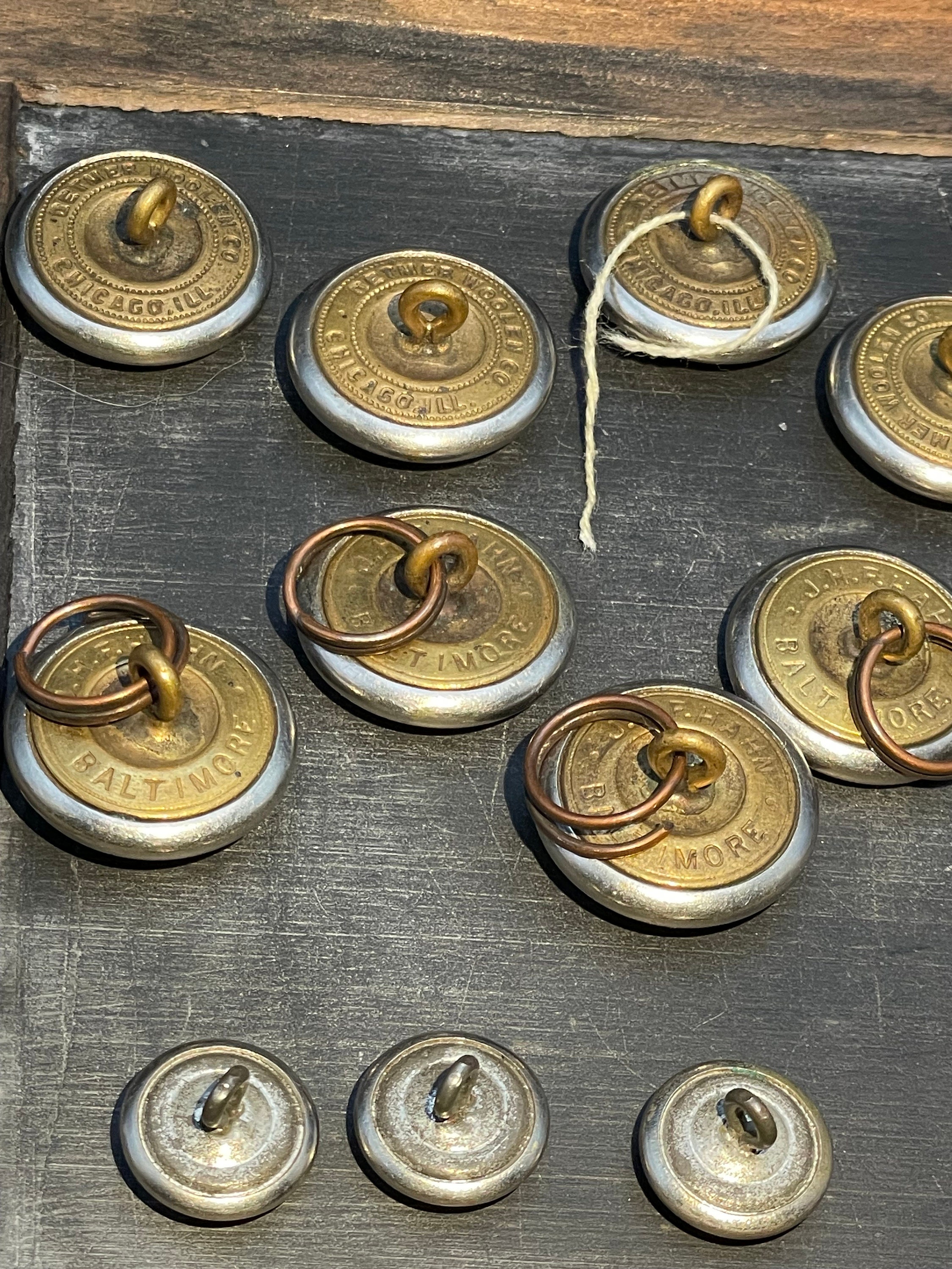 Police Uniform Buttons From 1800s Estate Collection of 20 Chicago ...
