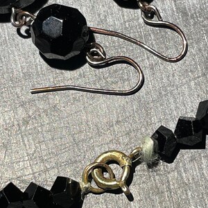 Victorian Mourning French Jet Choker and Drop Earrings Set image 7