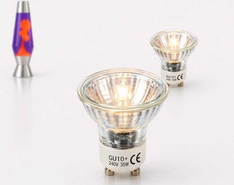 2 lampadine alogene GU10 da 35W per lampada lava Mathmos Astro.