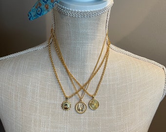 Gold charm necklaces I