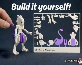 Buildable Psychic Creature Model Kit Card | 3D Printed DIY Figure | Snap Together Desk Display | Gamer Gift | Collectible Model