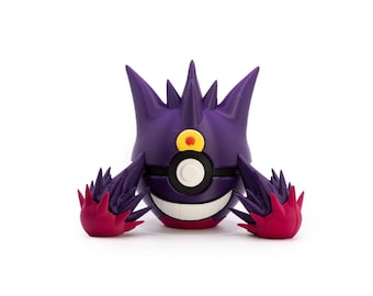 Shadow Phantom Inspired Orb | 3D Printed Ghost-Type Collectible | Custom Handmade Display Piece for Fans & Gamers