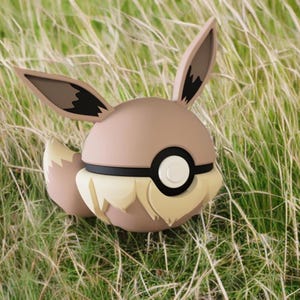 Eevee Inspired Pokeball, Great for Fans of the Original 151!
