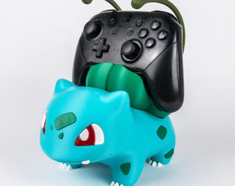 Bulbasaur Inspired Nintendo Switch Pro Controller Holder | 3D Printed Gaming Controller Stand | Pokémon Fan Gift