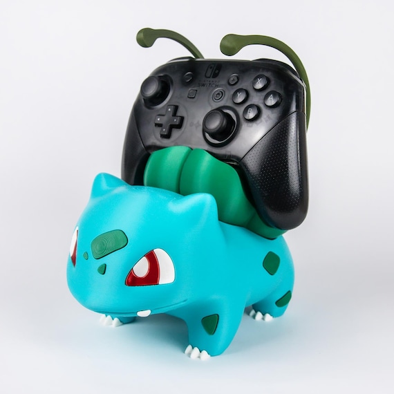 Bulbasaur Inspired Nintendo Switch Pro Controller Holder | 3D Printed Gaming Controller Stand | Pokémon Fan Gift