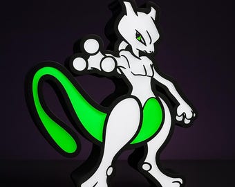 Psychic Monster Inspired Light – Custom Night Lamp, Anime Gamer Room Decor