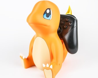 Fire Lizard Controller Holder | Gaming Controller Stand | 3D Printed Gamepad Display | Gamer Desk Accessory | Gift for Gamers